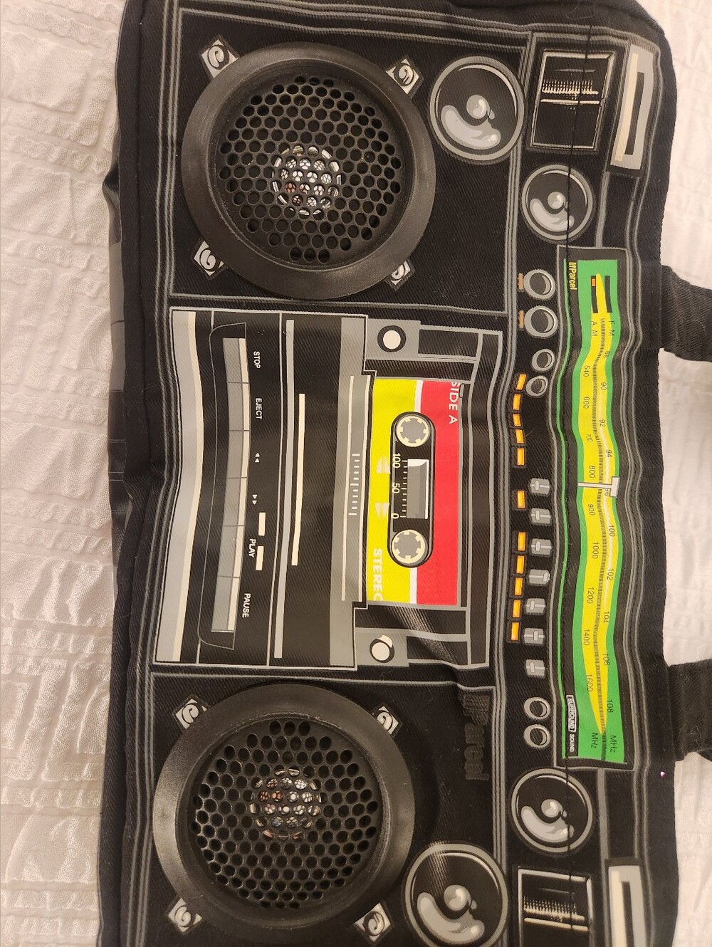 Vintage Y2K Loop NYC III Parcel Boombox Cassette Tote Bag w/ Real Speakers & Tag - Picture 8 of 8